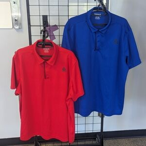 Two big and tall Reebok short sleeve polo shirts size XXX